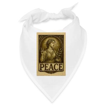 Symbolischer Frieden und Gelassenheit Illustration - Bandana - Weiß - Vorne