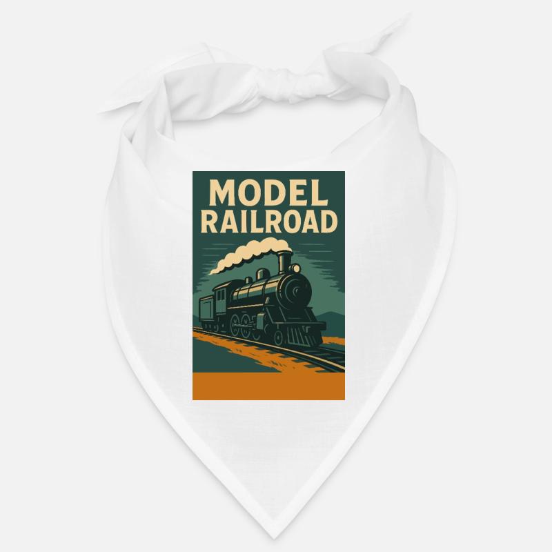 Modellbahn Zug Illustration Bandana