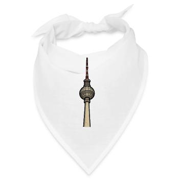 Berliner Fernsehturm Illustration - Bandana - Weiß - Vorne