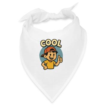 Lässiger Jugendcartoon mit  - Bandana - Weiß - Vorne