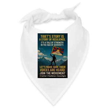Geschichten über Resilienz in Tibet - Bandana - Weiß - Vorne