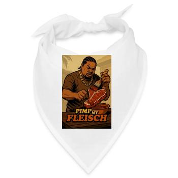 Pimp my Fleisch - Bandana - Weiß - Vorne