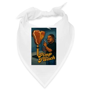 Pimp My Fleisch (BBQ-Shirt) - Bandana - Weiß - Vorne