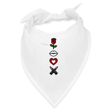 Avi Collection – Rose & Kiss - Bandana - Weiß - Vorne