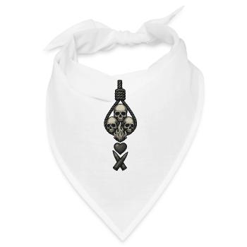 Avi Collection – Skulls & Flame - Bandana - Weiß - Vorne