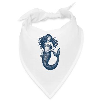 Verzauberte Meerjungfrauen-Eleganz - Bandana - Weiß - Vorne