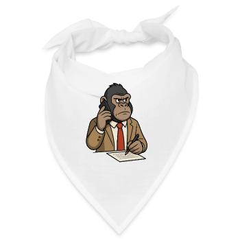 Business Gorilla  - Bandana - Weiß - Vorne