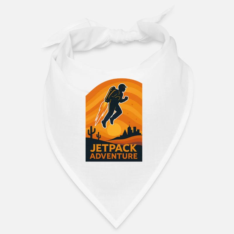 Aventure en jetpack - Bandana - blanc