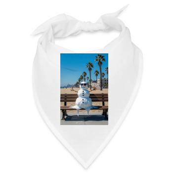Sommer Schneemann mit Schwimmbrille - Bandana - Weiß - Vorne