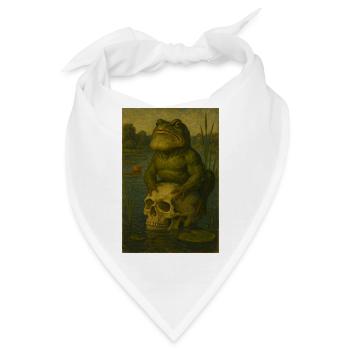 Der Stoiker des Teiches - Bandana - Weiß - Vorne