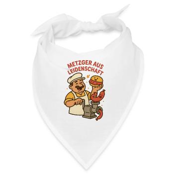 Leidenschaftlicher Metzger mit Humor - Bandana - Weiß - Vorne