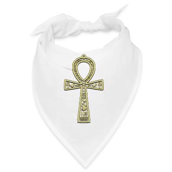 ANKH Ägyptische Symbolik - Bandana - Weiß - Vorne