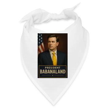 Humorvolles Babaland President Design - Bandana - Weiß - Vorne