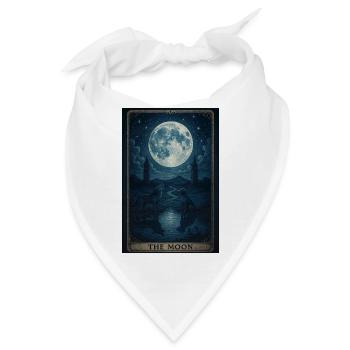 Tarot XVIII "Der Mond" - Bandana - Weiß - Vorne