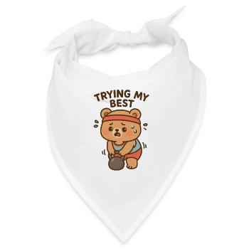 Versuchung und Durchhaltevermögen Motiv - Bandana - Weiß - Vorne