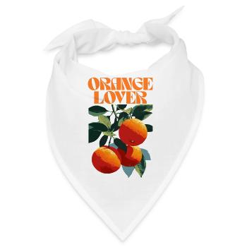 Orange Lover Frucht Illustration - Bandana - Weiß - Vorne