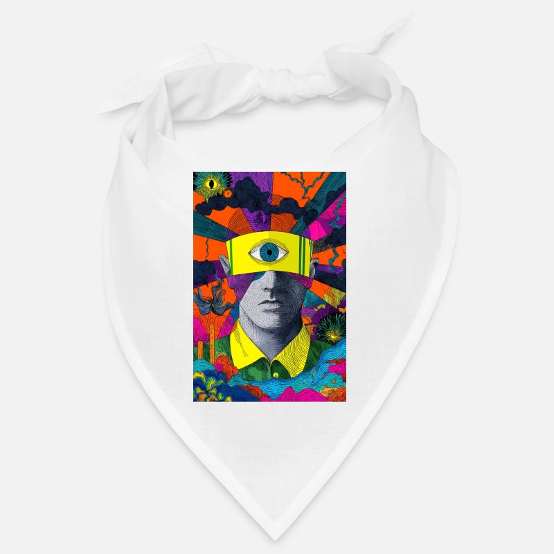 Visionary face with hypnotic eye Bandana