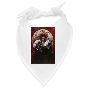 Mystische Zauberin mit Tierköpfen - Bandana - Weiß - Vorne