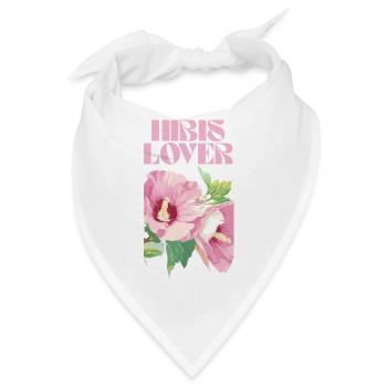 Hibis Lover Blumendesign - Bandana - Weiß - Vorne