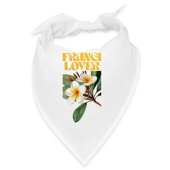 Frangipani Blume Botanisches Design - Bandana - Weiß - Vorne