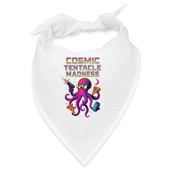 Kosmischer Kraken mit Retro Neon Stil - Bandana - Weiß - Vorne