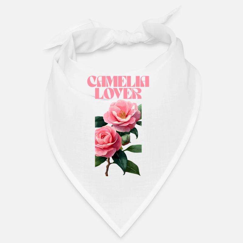 Camelia Lover Typographie florale Design Bandana