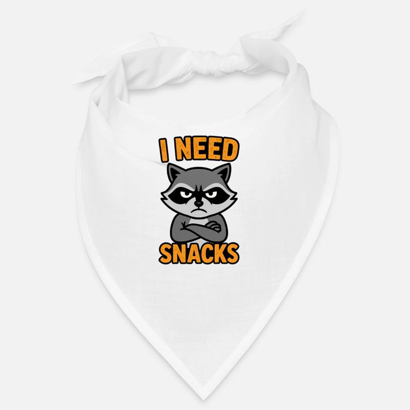 Grumpy Raccoon I need Snacks Bandana