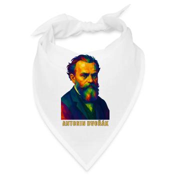 Expressionistische Porträtkunst von Antonin Dvořák - Bandana - Weiß - Vorne