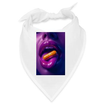 Orangepill night  - Bandana - Weiß - Vorne