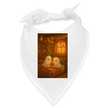 Niedliche Halloween Geister - Bandana - Weiß - Vorne