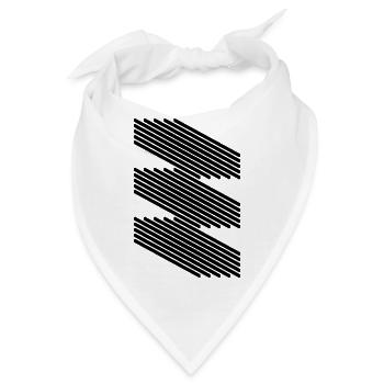 Geometrische Linien Bauhaus Art Design - Bandana - Weiß - Vorne