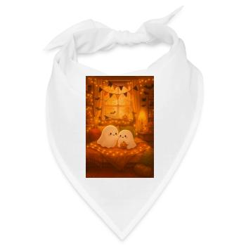 Niedliche Halloween Geister - Bandana - Weiß - Vorne
