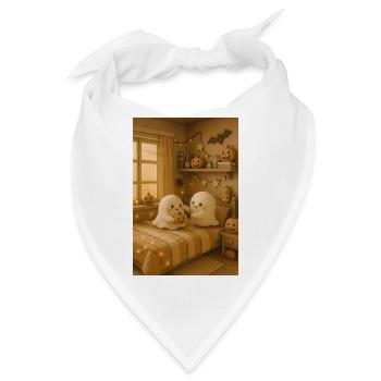 Niedliche Halloween Geister Cute - Bandana - Weiß - Vorne