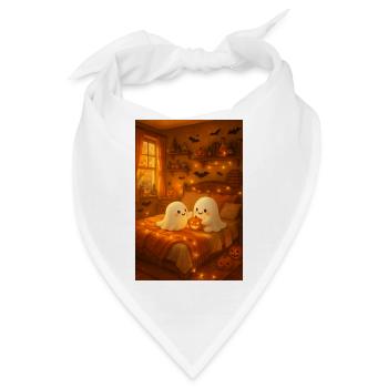 Herbst Geister Halloween Süß - Bandana - Weiß - Vorne
