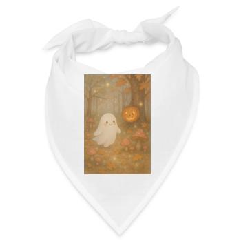 Süßer Halloween Geist im Herbst - Bandana - Weiß - Vorne
