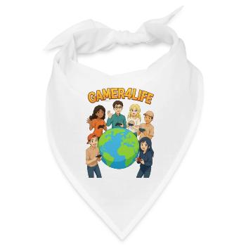 Gamer4Life Globale Freundschaft - Bandana - Weiß - Vorne