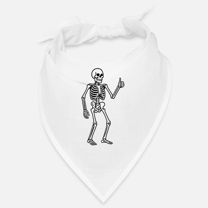 Leuchtender Skeleton im Retro Stil Bandana
