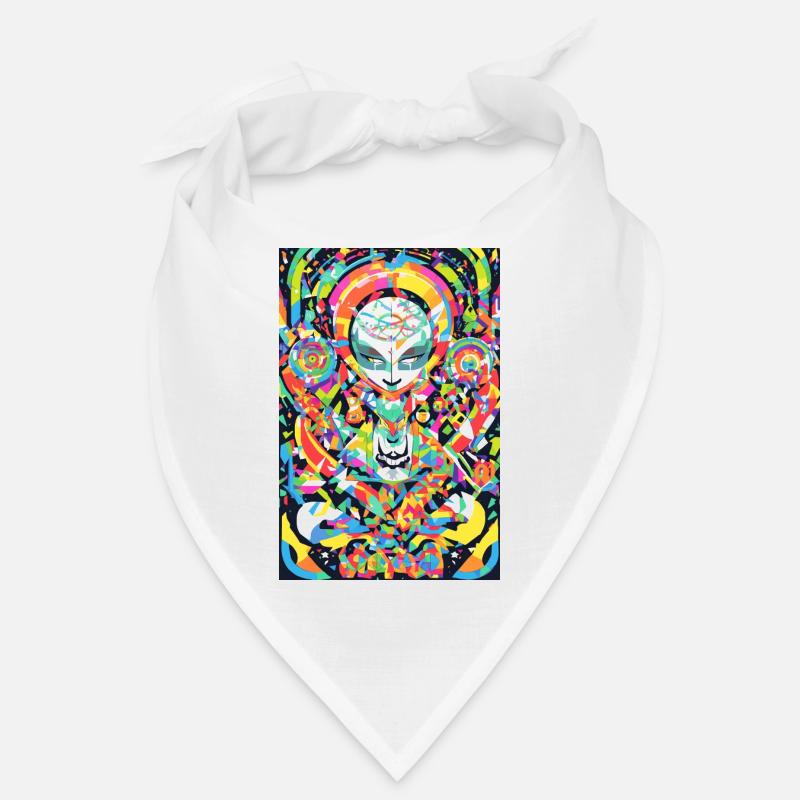 Psychedelisches Chakra & Katzenkunst Bandana