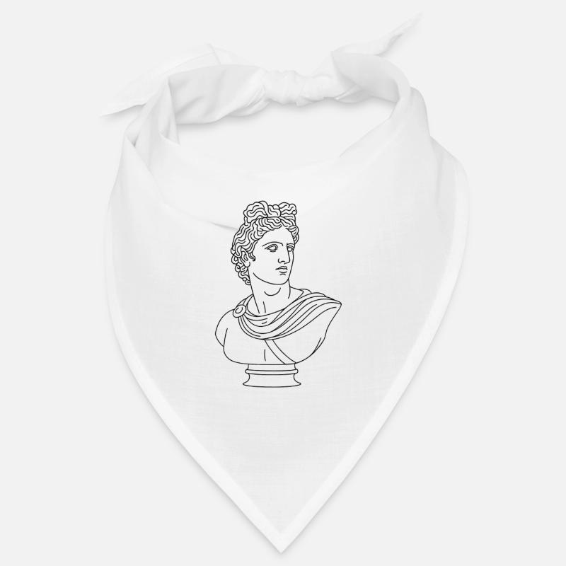 Buste d’Apollon stylisé | Illustration minimaliste Bandana