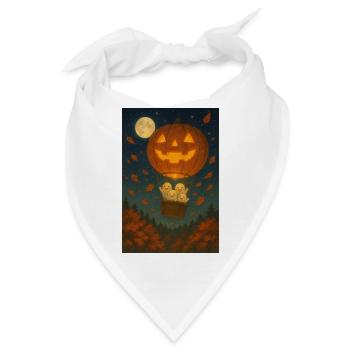Kürbis Geister im Mondlicht Halloween - Bandana - Weiß - Vorne