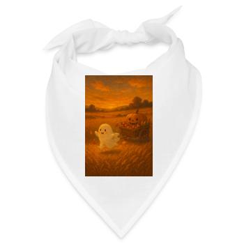 Halloween Geist im Herbst - Bandana - Weiß - Vorne