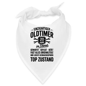 20. Dienstjubiläum Arbeitskollege - Bandana - Weiß - Vorne