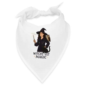 Hexentierarzt Magischer Talisman - Bandana - Weiß - Vorne