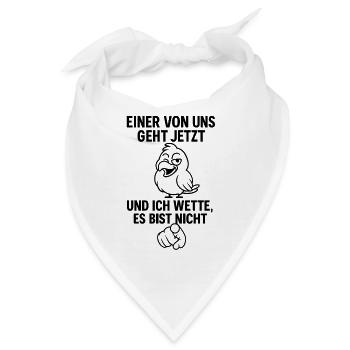 Lustige Vogel-Anspielung  - Bandana - Weiß - Vorne