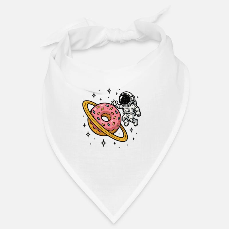 Weltraum-Astronaut mit Donut-Planet Bandana