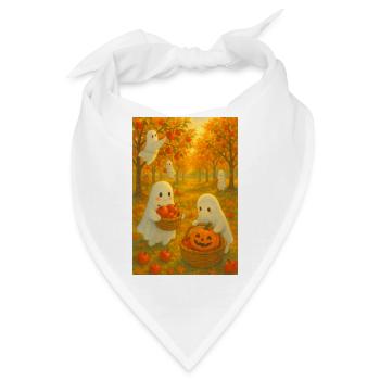 Halloween Geister Apfelernte - Bandana - Weiß - Vorne