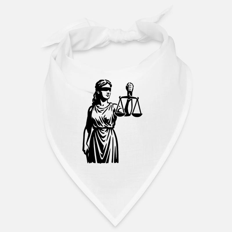 Justitia Dessin au trait avec des échelles Bandana