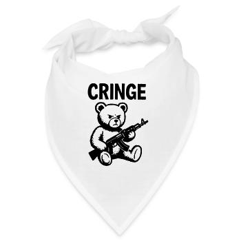 Cring Bär mit Gewehr - Bandana - Weiß - Vorne