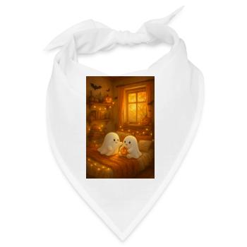 Cozy Gespenster im Halloween Herbst - Bandana - Weiß - Vorne
