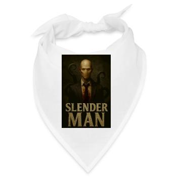 Slender Man VHS Wald Glitch Horror T-Shirt - Bandana - Weiß - Vorne